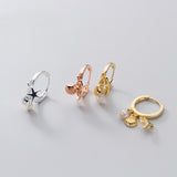 S925 Silver Starfish Shell Sweet Pearl Earrings – Birthday Gifts — 3