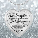 Necklace To my Daughter lovedad Peach Heart Alloy – Jewelry Gift Ideas — 1