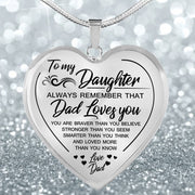 Necklace To my Daughter lovedad Peach Heart Alloy – Jewelry Gift Ideas — 1