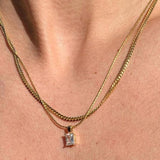 Square Titanium Steel Gold-plated Necklace Female – Jewelry Gift Ideas — 8