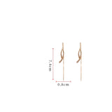 Simple Diamond Cross Long Tassel Ear Line – Holiday Gift Ideas — 5