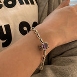 Sterling Silver Purple Zircon Bracelet – Jewelry Gift Ideas — 3