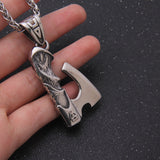 Viking Celtic Wolf Crow Double-sided Axe Pendant – Jewelry Gift Ideas — 6