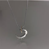 Titanium Steel Melting Moon Necklace Female – Jewelry Gift Ideas — 4