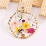 Gold Flower Drop Glue Dried Flower Earrings – Stylish Gifts — 3