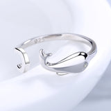 Women's Sterling Silver Dolphin Shape Ring – Gifts for Her — 2