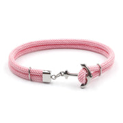 Navy Hand Braided Stainless Steel Anchor Bracelet – Jewelry Gift Ideas — 5
