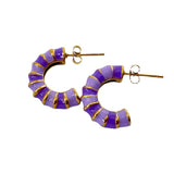 Enamel Drip Glazed Color C- Shaped Bamboo Stud Earrings – Gift Ideas — 15