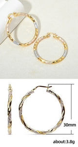 Simple Gold Women's Metal Alloy Earrings – Gifts for Her — 3