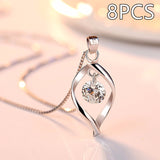 Zircon Twist Fashion Necklace Pendant – Jewelry Gift Ideas — 9