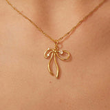 Niche Bone Chain Bow Zircon Sweet Necklace – Jewelry Gift Ideas — 8