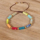 Colorful Rectangular Beads Woven Men's – Jewelry Gift Ideas — 1