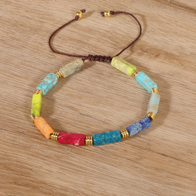 Colorful Rectangular Beads Woven Men's – Jewelry Gift Ideas — 1