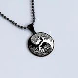 Yin Yang Rose Flower Stainless Steel Necklace – Jewelry Gift Ideas — 2