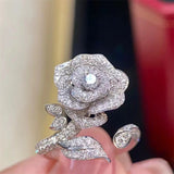 Slightly Inlaid With Diamond Light Luxury Rose Ring – Stylish Gifts — 4