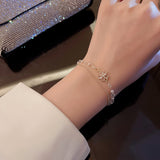 Double Layer Flower Zircon Bracelet – Jewelry Gift Ideas — 1