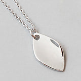 Diamond Curved Pendant Necklace – Jewelry Gift Ideas — 9