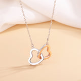Silver Heart Two Color Necklace Double Mood – Jewelry Gift Ideas — 6