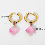 Turquoise Earrings Irregular Pearl Earrings Stone – Practical Gifts — 17
