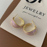 Retro Drip Glazed Round Simple Wild Earrings Women – Gifts for Her — 5