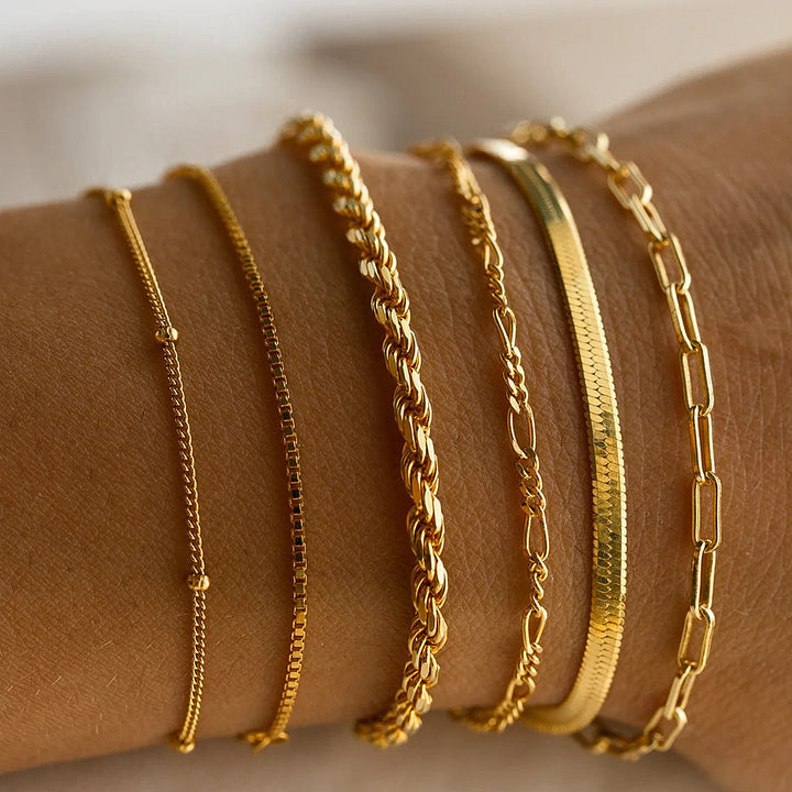 Simple Metal Multi-layer Bracelet Six-piece Set – Jewelry Gift Ideas — 1