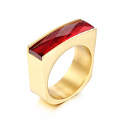 European and American Stainless Steel Gold Ring – Birthday Gifts — 9