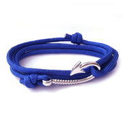 Fish Hook And Anchor Nylon Umbrella Rope Bracelet – Jewelry Gift Ideas — 7