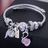Metal Wild Simple Swan Pendant Bracelet – Jewelry Gift Ideas — 3