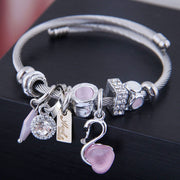 Metal Wild Simple Swan Pendant Bracelet – Jewelry Gift Ideas — 3