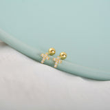 Mini Silver Cross Stud Earrings – Unique Gift Ideas — 1