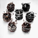 Men's Cross Braided Leather Adjustable Set – Jewelry Gift Ideas — 1