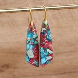 Geometric Flower Shape Pendant Earrings – Jewelry Gift Ideas — 6
