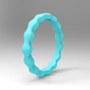 Wave pattern 3mm silicone ring – Everyday Gifts — 2