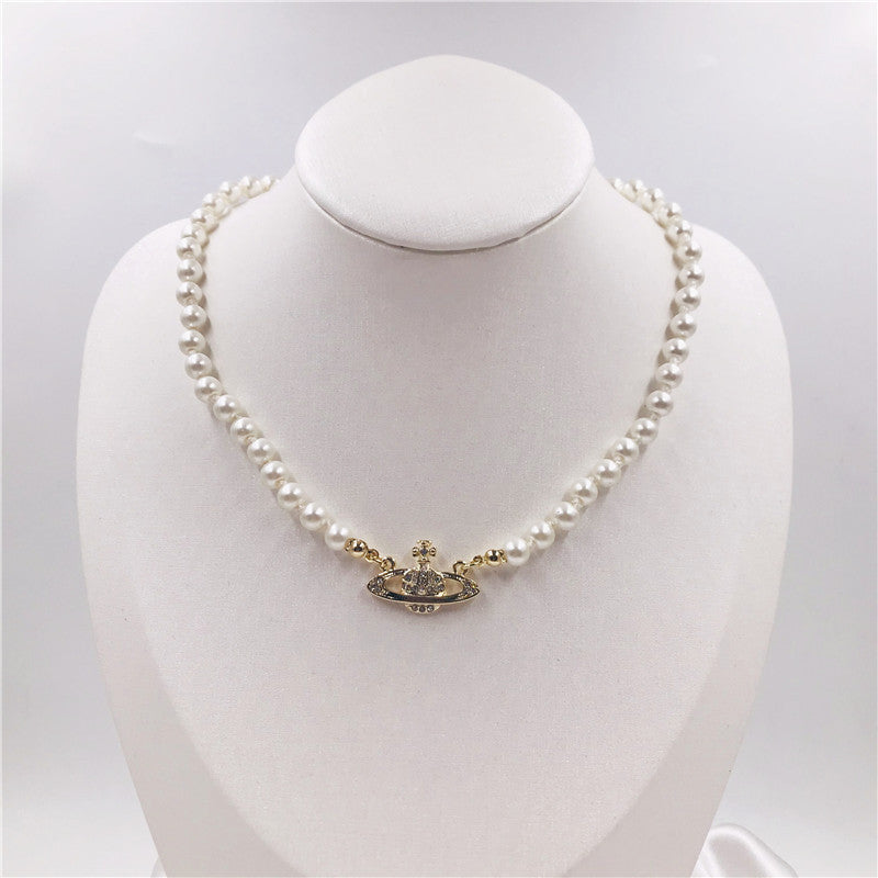 Classic Full Diamond Simple Shiny Saturn Pendant – Jewelry Gift Ideas — 1