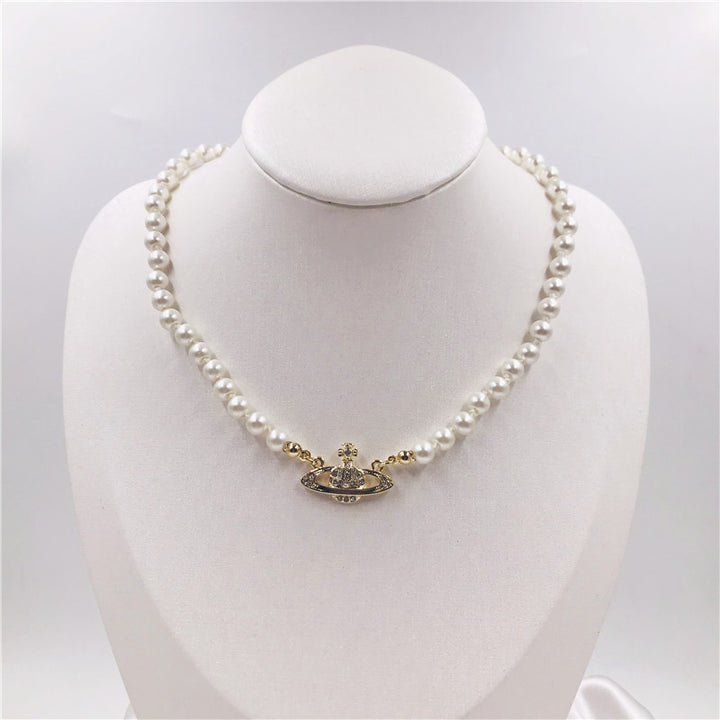Classic Full Diamond Simple Shiny Saturn Pendant – Jewelry Gift Ideas — 1