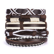 Men's Cross Braided Leather Adjustable Set – Jewelry Gift Ideas — 7
