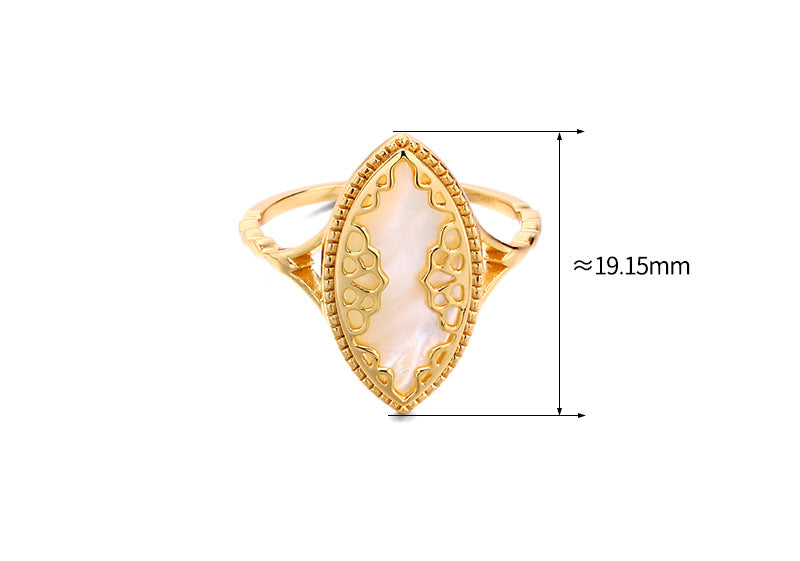 Women's Bubble Fashion White Shellfish Ring – Stylish Gifts — 1