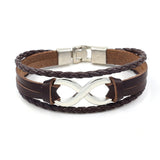 Alloy lucky figure 8 leather bracelet – Jewelry Gift Ideas — 6