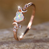 Love Moon Three Claw Ring On Both Sides Simple – Gifts for Couples — 6