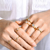 Zircon Gold Ring For Women – Gifts for Her — 9