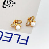 Women's Bee Pearl Grace Silver Stud Earrings – Gifts for Her — 4