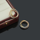Three-color Three-ring Full Diamond Ring – Unique Gift Ideas — 4