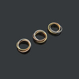 Three-color Three-ring Full Diamond Ring – Unique Gift Ideas — 8