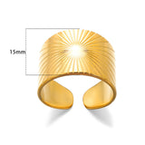 Stainless Steel Oil Pressure Ring Irregular Wide – Stylish Gifts — 6