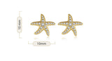 Full Diamond Starfish Stud Earrings Women's Advanced – Gifts for Her — 3