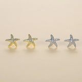 Full Diamond Starfish Stud Earrings Women's Advanced – Gifts for Her — 4