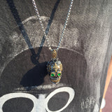 Titanium Steel Ghost Head Pendant Men's Green Eye – Jewelry Gift Ideas — 7