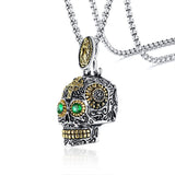 Titanium Steel Ghost Head Pendant Men's Green Eye – Jewelry Gift Ideas — 13