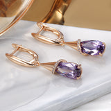 Long Water Drop Earrings Studded With Zircon – Meaningful Gifts — 15