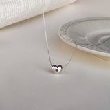 S925 Sterling Silver Loving Heart Necklace Female – Jewelry Gift Ideas — 4